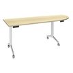 3253310171596-Table de réunion abattantes angle à droite - L200 x P80 cm - pied blanc - plateau imitat-P_400001678_1-0