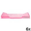 Exacompta COMBO Glossy - 6 Corbeilles à courrier rouge carmin translucide