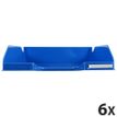 Exacompta COMBO Glossy - 6 Corbeilles à courrier bleu glacé