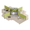 Écran de séparation acoustique pour bureau (sans support de fixation) - L140 x H43 cm - vert chartreux