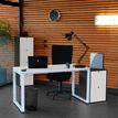 3700339873661-Bureau droit MT1 Elégance - L120 x P67 x H75 cm - pieds blancs - plateau blanc-P_400004658_1-0