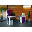 3700339874033-Bureau droit MT1 Elégance - L120 x P67 x H75 cm - pieds blancs - plateau blanc chants pru-P_400004660_1-0