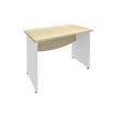 3253310174825-Bureau droit DUAL - L80 - Pieds blanc - plateau imitation Erable-P_400008965_1-0