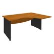 3253310106642-Bureau compact à droite DUAL - L160 cm - Pieds Anthracite - plateau imitation Merisier (Pieds de renfort ou caisson bout de bureau obligat-P_400009048_1-0