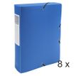 Exacompta Opak - 8 Boîtes de classement - dos 60 mm - bleu clair