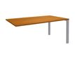 Bureau simple IRIS - L120 cm - Plan suivant - Pieds aluminium - plateau imitation Merisier