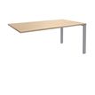 0404000121213-Bureau simple IRIS - L140 cm - Plan suivant - Pieds aluminium - plateau imitation Chêne c-P_400012121_1-0