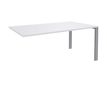 0404000121350-Bureau simple IRIS - L160 cm - Plan suivant - Pieds aluminium - plateau Blanc perle-P_400012135_1-0