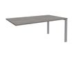 0404000121411-Bureau simple IRIS - L160 cm - Plan suivant - Pieds aluminium - plateau imitation Chêne g-P_400012141_1-0