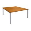 Bureau Bench IRIS - L180 cm - Plan de départ - Pieds aluminium - plateau imitation Merisier