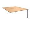 0404000122098-Bureau Bench IRIS - L120 cm - Plan suivant - Pieds aluminium - plateau imitation Hêtre-P_400012209_1-0