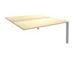 0404000122395-Bureau Bench IRIS - L160 cm - Plan suivant - Pieds aluminium - plateau imitation Erable-P_400012239_1-0