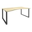0404000123965-Bureau vague symétrique LOFTER - L180 cm - Plateau imitation Erable - pied Carbone-P_400012396_1-0