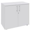0404000124436-Armoire basse EXPRIM/LOFTER/LEVEL - H72 x L80 x P47 - 2 portes - Corps Blanc perle - Dessu-P_400012443_1-0