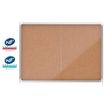Nobo - Vitrine d'affichage - 18 feuilles A4 - surface liege - porte coulissante - 135,2 x 96,7 x 6,3 cm