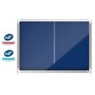 Nobo - Vitrine d'affichage - 8 feuilles A4 - surface en feutre bleu - porte coulissante - 92,2 x 66,5 x 6,3 cm