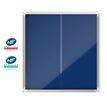 Nobo - Vitrine d'affichage - 12 feuilles A4 - surface en feutre bleu - porte coulissante - 92,2 x 96,7 x 6,3 cm