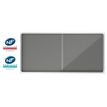 Nobo - Vitrine d'affichage - 27 feuilles A4 - surface en feutre gris - porte coulissante - 199,7 x 96,7 x 6,3 cm