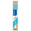 Pilot Frixion Ball - 3 Recharges pour rollers effaçables - 0,5 mm - turquoise