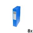 Exacompta Exabox - 8 Boîtes de classement en carte lustrée - dos 60 mm - bleu