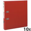 Exacompta Prem'Touch - 10 Classeurs à levier - Dos 50 mm - A4 Maxi - pour 400 feuilles - rouge