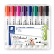 4007817186244-STAEDTLER LUMOCOLOR 351 - Pack de 8 marqueurs effaçables - pointe ogive - couleurs assorties--0