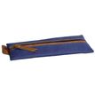 Trousse plate School 1 compartiment - bleu - PET recyclé - ouverture centrée - Carpentras