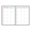3147280123597-Agenda spiralé à élastique Flowers - 1 semaine sur 2 pages - 15 x 21 cm - rose - Oxford--6