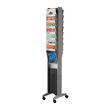 3660141881042-Présentoir mobile double face - 16 cases pour documents format A4 - argent--0
