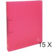 Exacompta Chromaline - 15 Classeurs 2 anneaux - Dos 40 mm - A4 Maxi - rouge