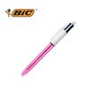 BIC 4 Couleurs Shine - Stylo à bille 4 couleurs - corps rose