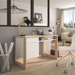 3483600971791-Bureau Morzine 120 cm - chêne sonoma et blanc--0