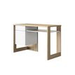 3483600971791-Bureau Morzine 120 cm - chêne sonoma et blanc--2