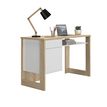 3483600971791-Bureau Morzine 120 cm - chêne sonoma et blanc--3