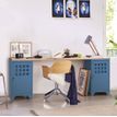 3219090956297-Casier de bureau avec pieds - 74 x 40 x 40 cm - bleu--2