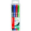 STABILO SENSOR F - 4 feutre d'écriture - pointe fine - couleurs assorties