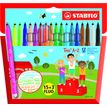 STABILO Trio A-Z - 18 feutres dont 3 fluo - pointe moyenne