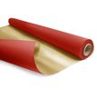 Créastyl Duo Métal - Papier cadeau kraft - 69 cm x 50 m - 60 g/m² - rouge/or