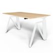 Bureau THEODORE  L120 - pieds blanc - plateau chêne massif
