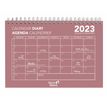 3371010478361-Agenda calendrier à spirale Oslo - 1 mois sur 1 page - 16 x 24 cm - rose - Quo Vadis--0