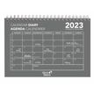 Agenda calendrier à spirale Oslo - 1 mois sur 1 page - 12 x 17 cm - gris - Quo Vadis