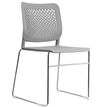 Chaise Luge MALIZIA - pieds luge - gris