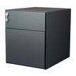 Caisson mobile métallique monobloc – 2 tiroirs - anthracite