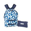 3020120190358-Sac à dos Morgan avec 2 poches détachables - 1 compartiment - bleu/écru - Hamelin--1