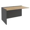 Banque d'accueil Module de départ bas OLA - L122,5 x H75,5 x P82,5 cm - structure carbone, plateau chêne clair