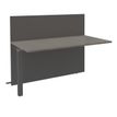 Banque d'accueil Module suivant haut OLA - L80 x H112 x P82,5 cm - structure carbone, plateau chêne gris