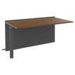 3253310392908-Banque d'accueil Module suivant bas OLA - L160 x H75,5 x P82,5 cm - structure carbone, plateau noyer--0