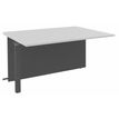 3253310313590-Banque d'accueil Module intermédiaire PMR OLA - L140 x H72,5 x P115 cm - structure carbone, plateau bl--0