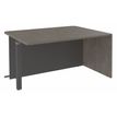 Banque d'accueil Module d'extrémité PMR OLA - L140 x H72,5 x P115 cm - structure carbone, plateau chêne gris
