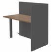 Banque d'accueil Retour direct haut OLA - L122,5 x H112 x P62,5 cm - structure carbone, plateau noyer